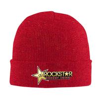 Rockstar Energy Drink Warm Knitted Cap Winter Knit Bonnet Hat Skullies Beanies Hip Hop Caps for Unisex One Size