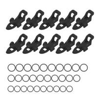 10Pcs Fishing Lure Hook Holder with Rubber Rings Universal Fishing Rod Bait Fishook Holder Keeper with Holes Fishing Accessories