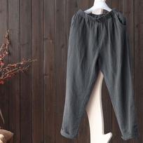Plus Size Women Linen  Pants Baggy Loose Trousers Casual Lady 5XL