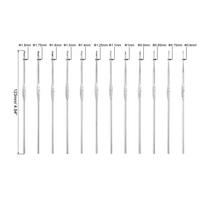 Uxcell 12/24/30pcs Stainless Steel Crochet Hook 0.5mm-3mm Knitting Needles Straight Crochet Hook for DIY Weave Sewing Tools