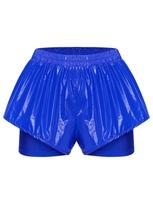 Womens Double Layer Shorts Waterproof Booty Shorts Built-in Breathable Safety Shorts Sports Bottoms S