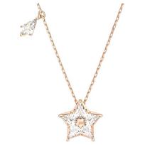 Swarovski Fashionable Elegant Star Gold Plated Necklace Women necklace 5645463 Box (Random Color) white
