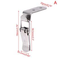 NEW SALE 90 Degrees Duck-mouth Buckle Hook Lock Iron Spring Loaded Draw Toggle Latch Clamp Clip Silver Hasp Latch Catch Clasp