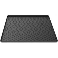 50x50CM Šaldytuvo silikoninis kilimėlis Neslystantis Dėklo krašteliai Anti-scratch Grindų apsauga Šaldytuvui Skalbimo mašinai (Black,50x50cm) juoda
