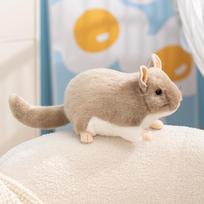 Cute Grey Chinchilla Plush Toy Soft Stuffed Animal Kawaii Gift for Kid, Birthday Christmas Present, Adorable Room Decor 40cm