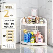 Triangular Corner Bathroom Shelf: Thickened, Multi-functional Storage Rack for Washbasin.