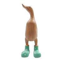 M-Modern-Resin Duck Statue Garden Sculpture Cute Cartoon Ducks Wearing Spotted Wellies Boot Good Luck Figurine