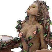 Resin Forest Protector Balance Of Nature Candle Holder Goddess Female Candlestick Ornament Figurine Statue Home Decor Gift