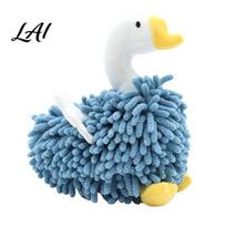 Cute Goose Shape Hand Towels Chenille Towel Soft Fuzzy Lovely Swan Design Towel Absorbent Ball for Bathroom Kitchen Kids Room No Shedding Sink