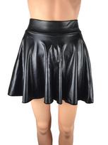 High Waist Faux Leather Skirt for Europe & America - In Stock One Size