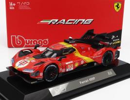 Bburago Ferrari Diecast Model Car 499P Turbo V6 AF Corse 2023 Le Mans 24 Hours Winner Signature Series 1/43 3.0L #51 [Used]