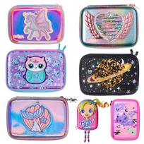 Smiggle Multifunctional Pencil Case Large Capacity Silent Pencil Pouch School Stationery Organizer Cloud mirror stationery box (22.5*15.5c)
