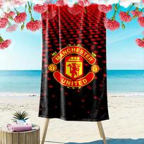 Manchester United Manchester City Beach Towel, Multi-purpose Beach Towel Perfect for Camping and Beach Vacations 70cmx140cm(27x55inch)