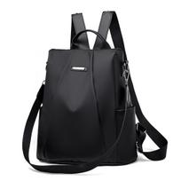 Korean Style Women Large Capacity Soft Shell Backpack,Lightweight Durable Bag With Front Pocket Adjustable Straps Gold Hardware For School Travel