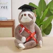 Cute cute doctor sloth doll plush toy wearing doctor hat sloth doll student graduation commemorative gift 22cm（0.1kg）
