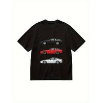 Men'S & Women'S Retro 944/951 Turbo Trio Sports Car Graphic T-Shirt - 100% Durable Slim Fit Crew Neck Tee with Black & Colorful Car Design, S juoda