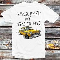 Tom I Survived My Trip To Nyc York Yellow Spider Taxi T Shirt B505 L