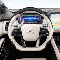 BYD Song L DM-i Steering Wheel Cover: Nappa Leather, Ultra-thin, Anti-slip, Sweat-proof, Original Color, All-Season 38cm