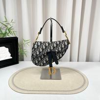 [Pre-Owned] Dior Mini Saddle Bag 'Blue Dior Oblique Jacquard' - Very Good #1UFKK8A ONE SIZE