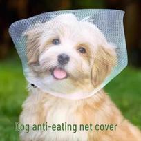 Comfortable Anti-Gulping Face Veil for Small to Medium Dogs and Cats - Breathable Muzzle to Prevent Ingestion and Licking. Individual Packaging Opp Bag