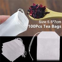 100X Tea Bags Food Grade Empty Scented Tea Bags Infuser Seal Filter Paper