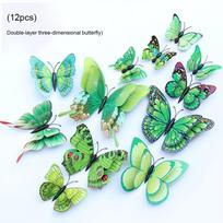Customizable Arrangements 3D Butterfly Wall Sticker Living Room Decor Green 12