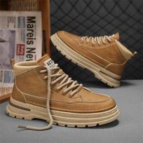 Men's Boots High Top Casual sneakers Shoes for Men Designer Anti-Slip Ankle Boots Outdoor Thick Sole Men Working Boots 39