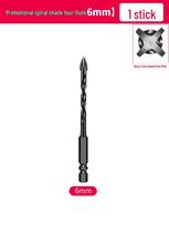 6mm All-In-One Tile and Concrete Drill Bit - Four-Flute Alloy Triangle for Glass and Cement