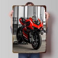 Motorcycle Panigale Printed Poster Customized Wall Art Retro Vintage Metal Tin Signs for Home House Bathroom Decor Items Office 20x30cm（7.8x11.8inch）