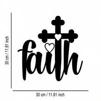 Faith Metal Plaque Inspirational Wall Art Home Office Decor Gift