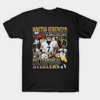 Men Black Print T-shirt Ben Roethlisberger Vintage Bootleg No-Cut Heat Transfer Print Cotton Tshirt 3XL