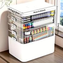 Large Organizer Capacity Classification Transparent Water-Resistant Storage Box -for Household Items Medication Container