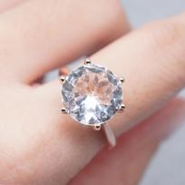 925 Silve Real Moissanite Ring Grace Banquet Shiny Jewelry Engagement Gift 10 gray