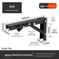 Wall-Mounted Stainless Steel Triangle Folding Storage Shelf Bracket