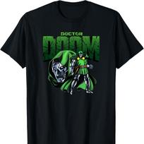ZX Vintage Fantastic Four Doctor Doom Gym Graphic Cotton Unisex Print Tshirt for Men Women Streetwear Sports Men Clothing Top S