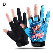 New Ice Silk Fishing Gloves Breathable Anti-Slip Three Finger Cut Gloves Sunscreen Thin 3 Finger Glove Fish Equipment