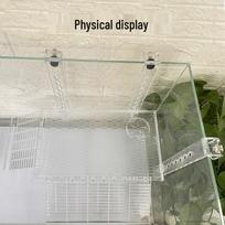 Acrylic Wall-Mounted Turtle Sunning and Climbing Platform for Fish Tanks 30x18cm Model