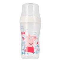 Buteliukas su temperatūros indikatoriumi NUK Perfect Match Peppa Pig, baltas, 3+ mėn, 260 ml