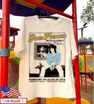 Gram Parsons Ir Kritusi Angelas 1973 M. Plakatas Marškinėliai Viso Dydžio S-5XL TT1057 M
