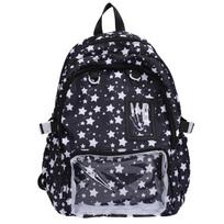 Schoolbag high-value cute girl backpack Japanese students large-capacity schoolbag pain bag going out versatile star backpack female Without pendant