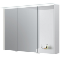 Veidrodinė spintelė Kame Loft, MC3DML/120-70/D02-LFT, su LED stogeliu,  IP44, 120 cm, Matinė balta