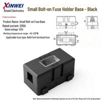 Didelės srovės automobilio akumuliatoriaus saugiklio laikiklis su varžto tipo jungtimi, 20A-500A Small Bolt Fuse Holder - Black gray