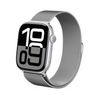Crong Milano Steel nerūdijančiojo plieno dirželis, skirtas Apple Watch 38 / 40 / 41 / 42 mm, sidabro spalvos