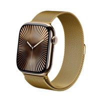 Crong Milano Steel nerūdijančiojo plieno dirželis, skirtas Apple Watch 38 / 40 / 41 / 42 mm, aukso spalvos