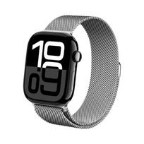 Crong Milano Steel nerūdijančiojo plieno dirželis, skirtas Apple Watch 44 / 45 / 46 / 49 mm, sidabro spalvos