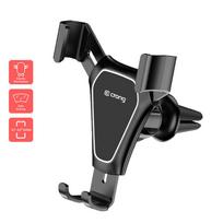 Crong Gravity Auto-Clip gravitacinis automobilinis telefono laikiklis 4.7–6.5" telefonams, juodas
