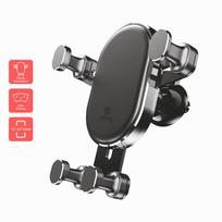 Crong Gravity Auto-Lock gravitacinis automobilinis telefono laikiklis 4.7–6.5" telefonams, juodas