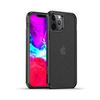 Crong Hybrid Carbon dėklas, skirtas iPhone 12 Pro Max, juodas