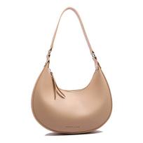 The New Ladies Solid Color Half-moon Bag Temperament Simple Trend Korean One-shoulder Diagonal Portable Underarm Bag 26*20*17CM abrikosas