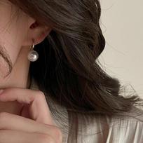 French 12Mm Big Champagne Imitation Pearl Ear Hook Earrings For Women Personalized Wedding Jewelry 10MM